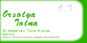 orsolya tolna business card